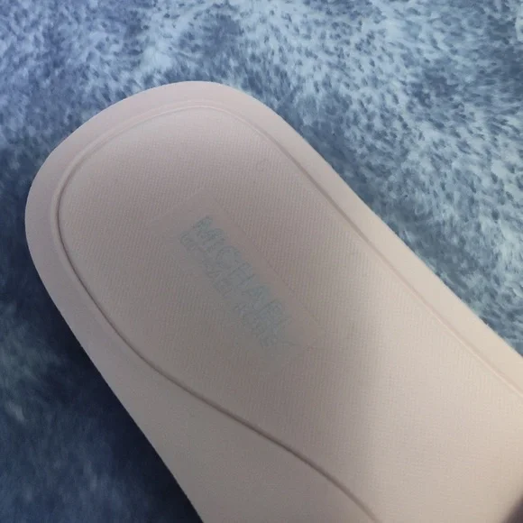 Michael Kors Pink Glitter Slide Sandals - Picture 4 of 6